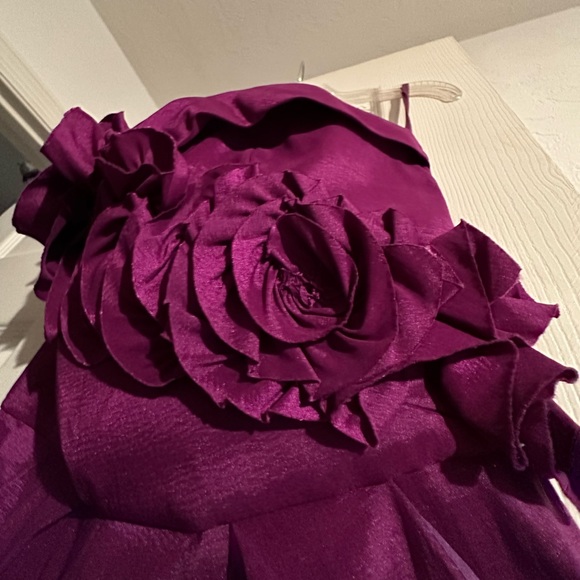 Max and Cleo Strapless Sweetheart Floral Purple Dress in size 2 (Like New!) - Picture 7 of 14